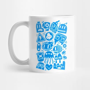 Blue Doodle WAVE Mug